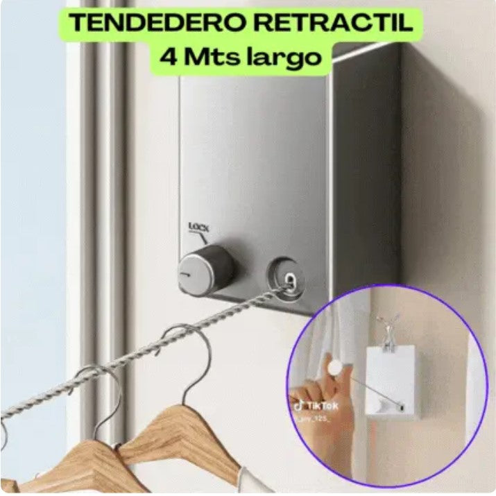 💪 ¡Súper Fuerte! Tendedero Extensible TENSORMAX / Soporta 20kg 🧺 ¡Cero Caídas!