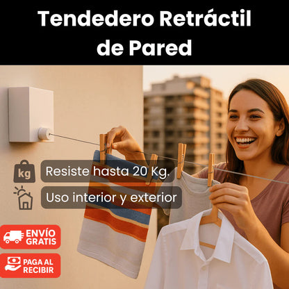 💪 ¡Súper Fuerte! Tendedero Extensible TENSORMAX / Soporta 20kg 🧺 ¡Cero Caídas!
